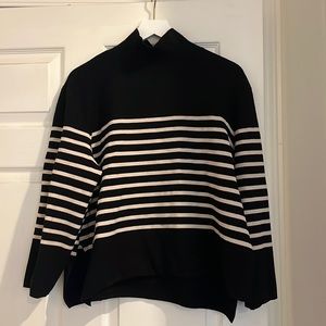 H&M Striped Mock Neck